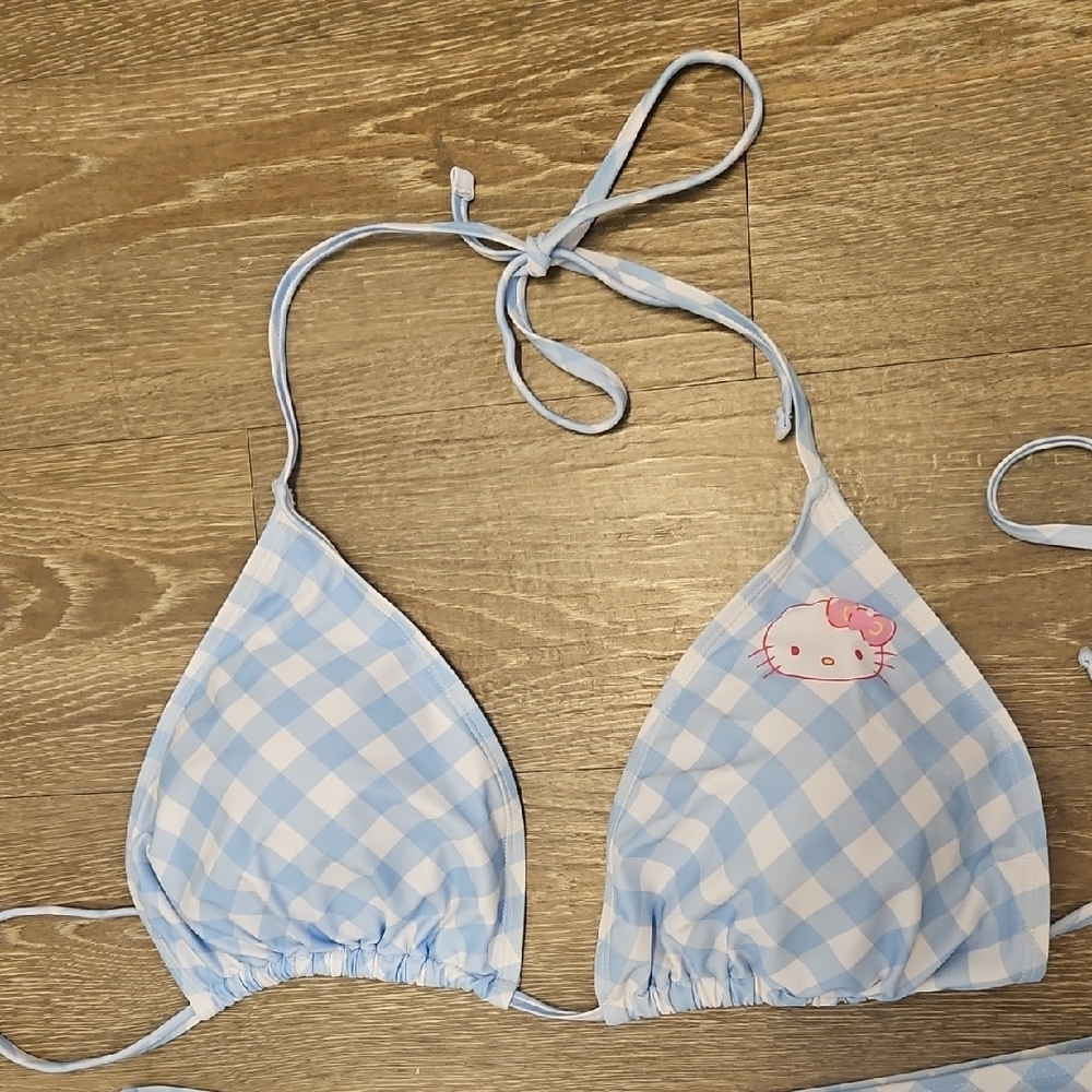 Blue Gingham Hello Kitty Bikini Set - image 2